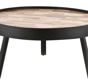 Tripod Centre Table - Natural on wood and Black - CCT-6020
