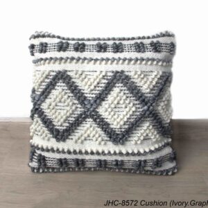 Cushion  JHC-8572  Ivory Graphite  18x18
