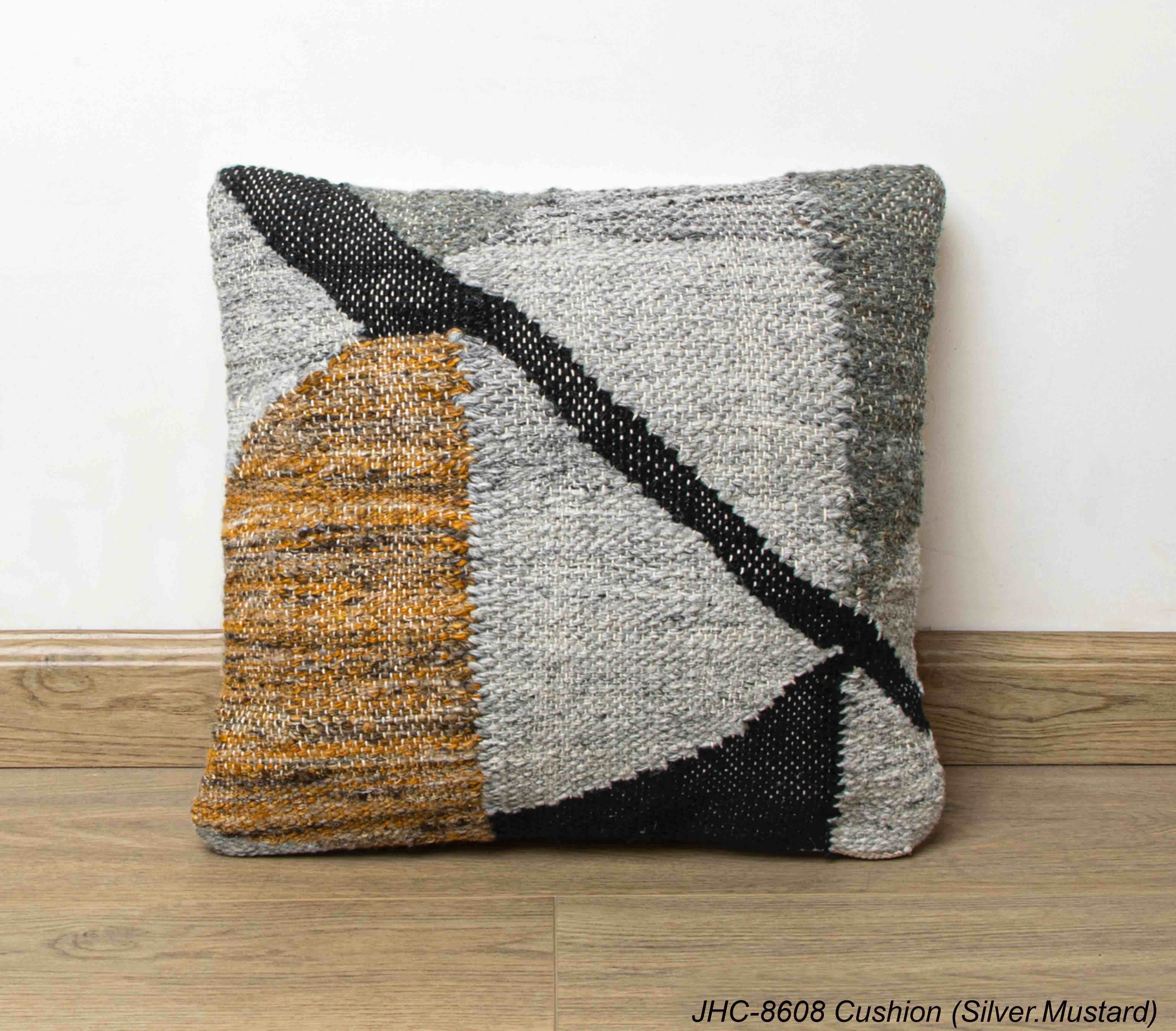 Cushion JHC-8608 Silver Mustard 16x16