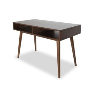 Writing desk with document storage - Walnut finish - NIPL10817