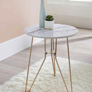 Carved white night stand - Whitewash finish - NIPL11016